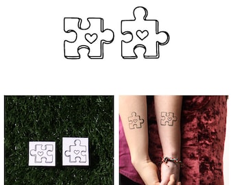 Puzzled - Temporary Tattoo (Set of 2)