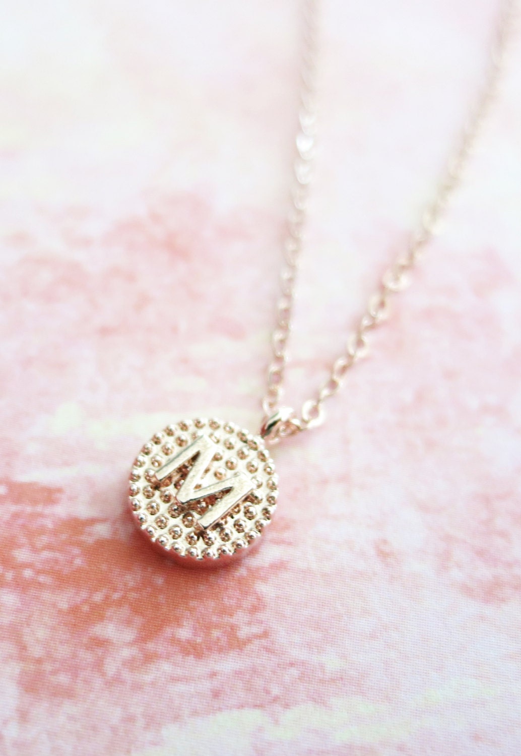 Personalized Rose Gold Letter Necklace Rose Gold Initial