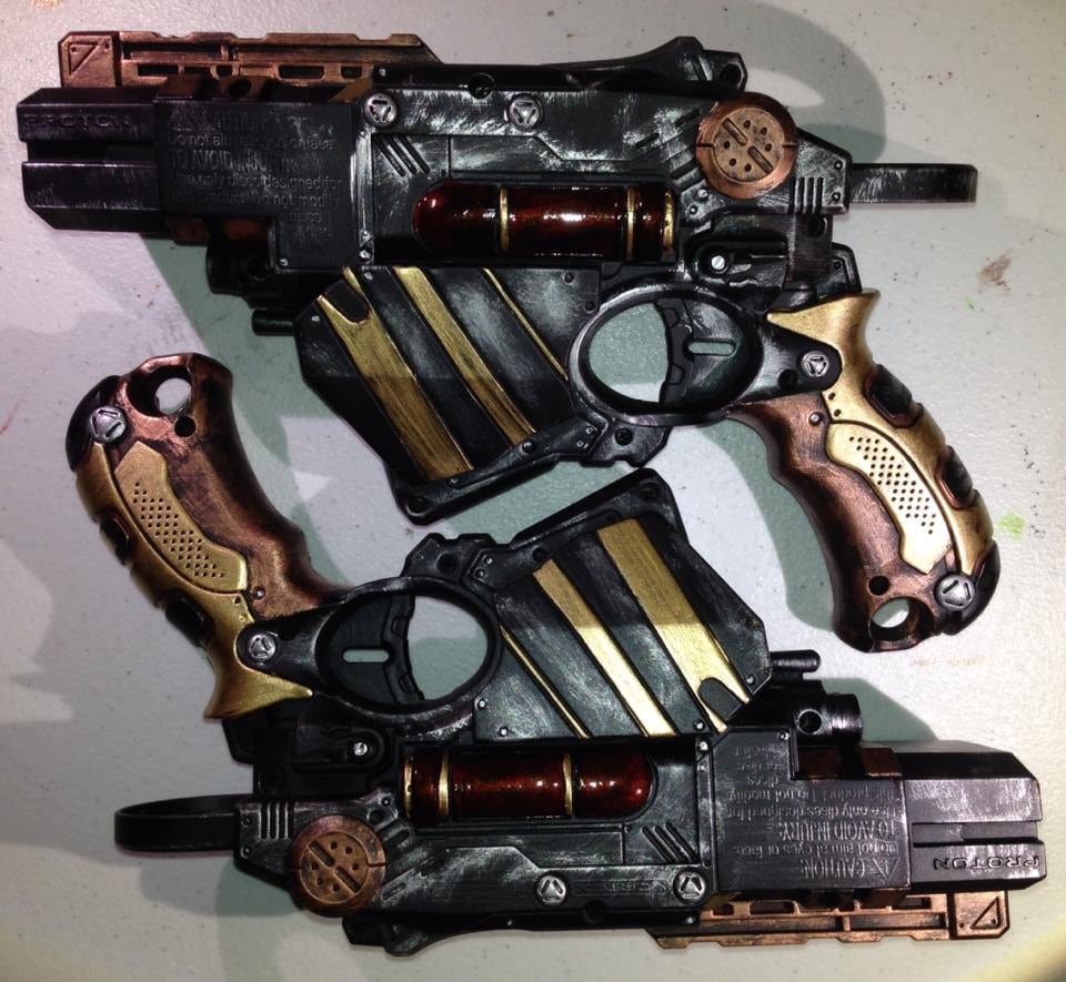 Carbine Revolver spray painted nerf gun by ChrisinvictaDesigns