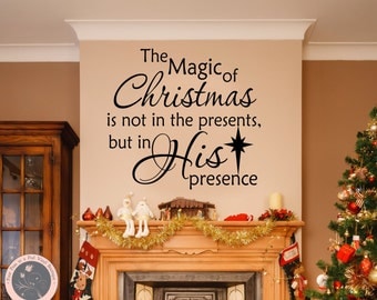 Christmas Decor - Christmas Wall Decal - Christian Wall Decal - Jesus ...