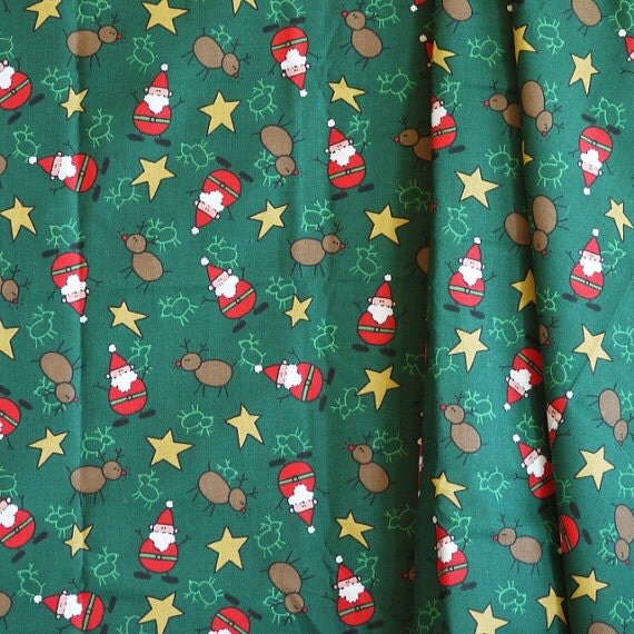 Quilting Cotton Christmas Print Fabric by DartingDogChristmas
