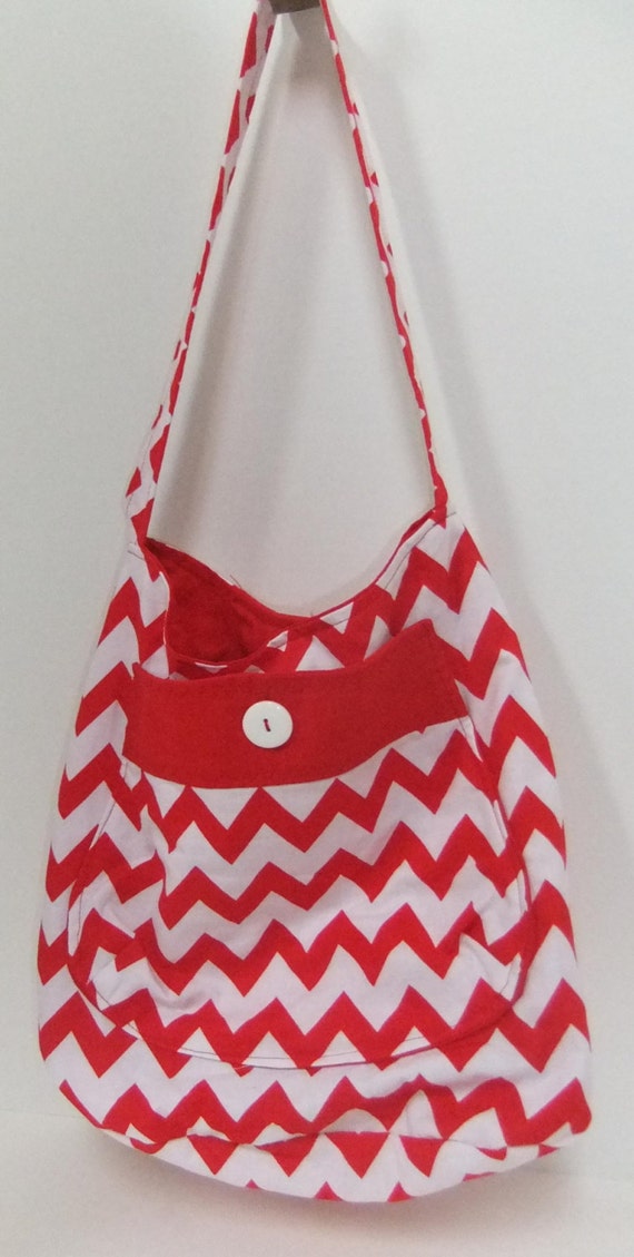 Valentine purse Bucket Bag Red and White by DonnaMMonster