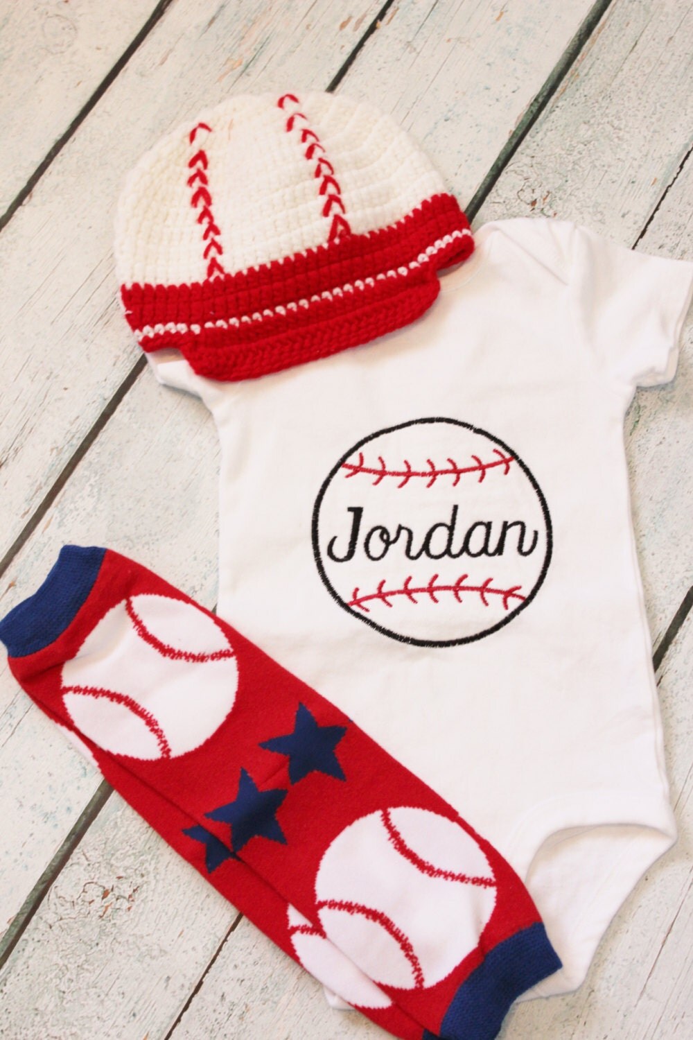 Baby Boy Baseball Outfit by TwoLittlesBoutique on Etsy