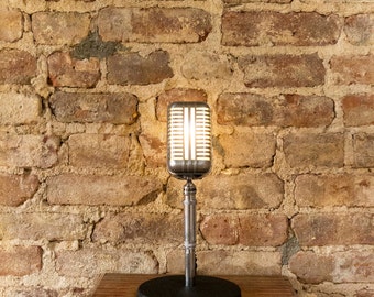 Vintage Astatic WR-20 Art Deco Upcycled Microphone Lamp