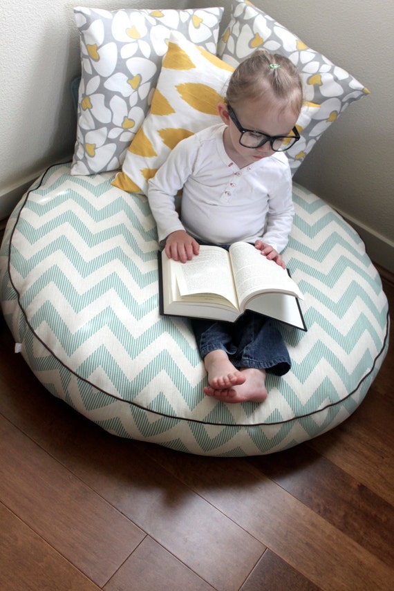 The Reader Giant Floor Cushion Chevy Lagoona by sydandstitch