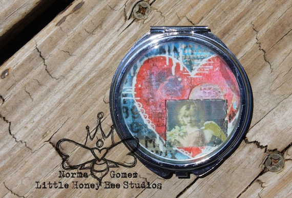 Compact Pocket Mirror - Mixed Media