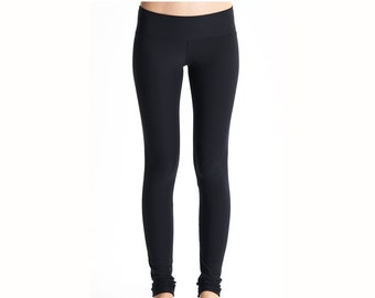 Black Drop Crotch Pants / Black Yoga Pants / Drop Bottom Pants