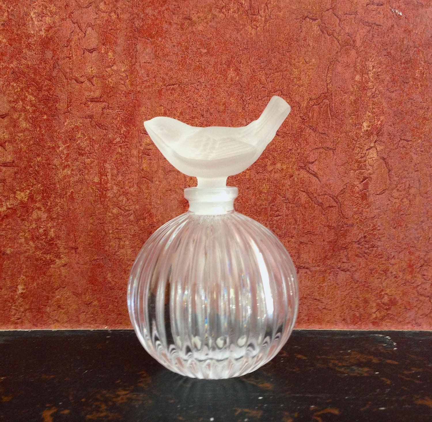 Beautiful Retired Vintage Sasaki Crystal Wings Pattern Round