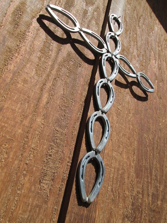 Horseshoe Cross Small Horseshoe Cross Metal by RusticandCountry