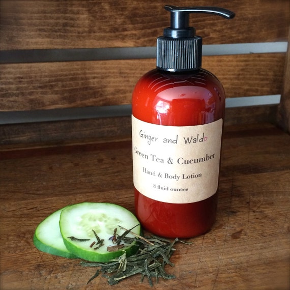 SALE Green Tea & Cucumber Body and Hand Lotion by GingerandWaldo