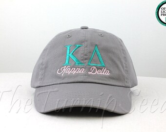 Kappa Delta Sorority Baseball Cap - Custom Color Hat and Embroidery.