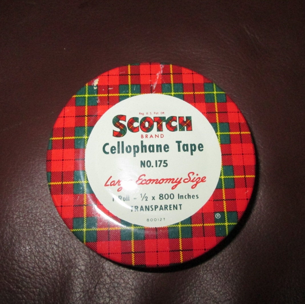 Vintage Scotch Brand Cellophane Tape No. 175 Tin