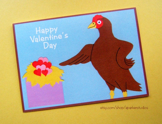 Funny Valentine Card With Chicken Chicken Valentine