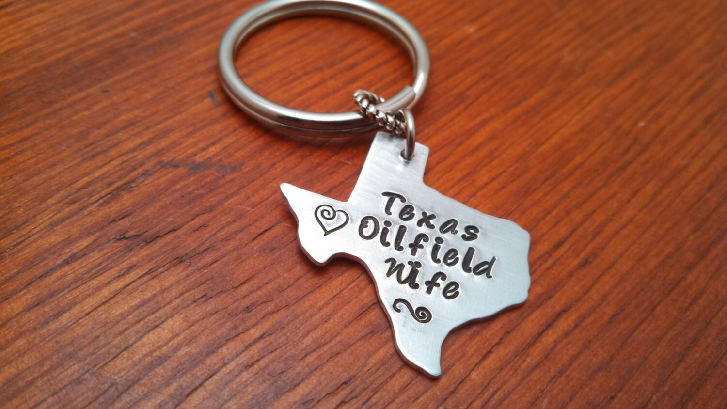 Hand stamped Texas could use another state key chain