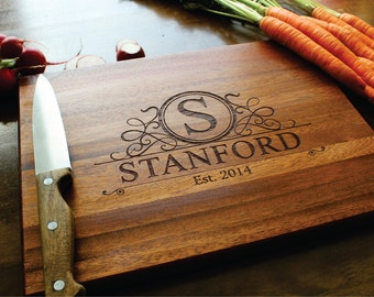 Personalized Cutting Board, Wedding Gift, Anniversary Gift, Bridal Shower, Housewarming, Gift For Him, Gift For Her, Fathers Day Gift