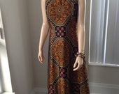 Items similar to 1960's Exquisite Brocade Tapestry A-Line Mod Dress M/L ...