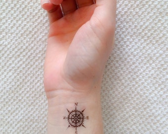4 Compass Temporary Tattoos- SmashTat
