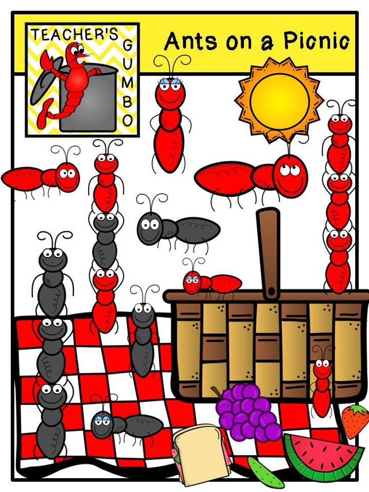 Ants on a Picnic Clipart by TeachersGumbo on Etsy
