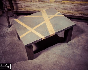 coffee table with wooden spatula cement regenerated in relief coffee table with wooden spatula cement regenerated in relief