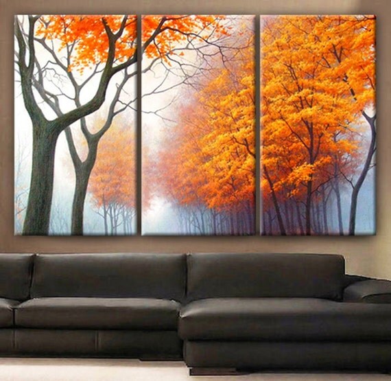 Huge 3 Panels framed 1.5 depth Art Canvas Print