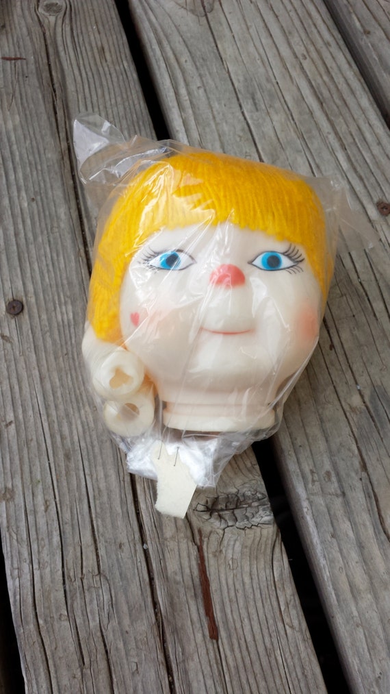 Vintage Darice brand Doll HEAD and HANDS