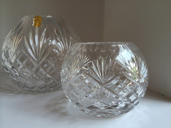 Imperlux Handcut Lead Crystal Rose Bowls Made In Poland 24