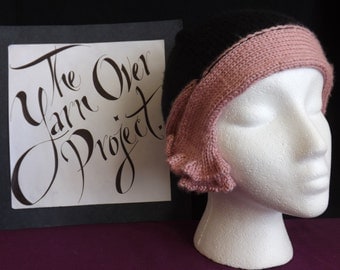 Cloche Hat - Knitted Cloche Hat - Knitted Cloche Hat with Ruffled Fan Detailing