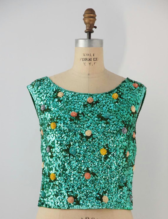 emerald green sequin shirt