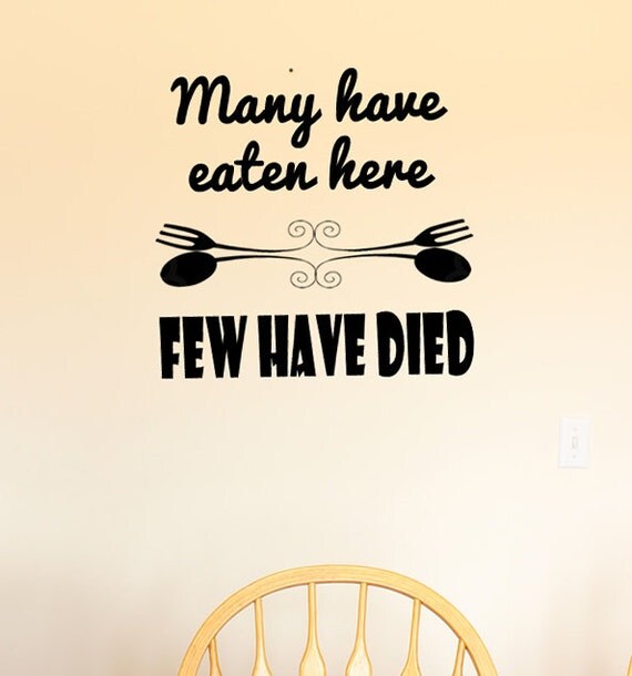 Download Items similar to Kitchen Vinyl Wall Applique - Many Have ...