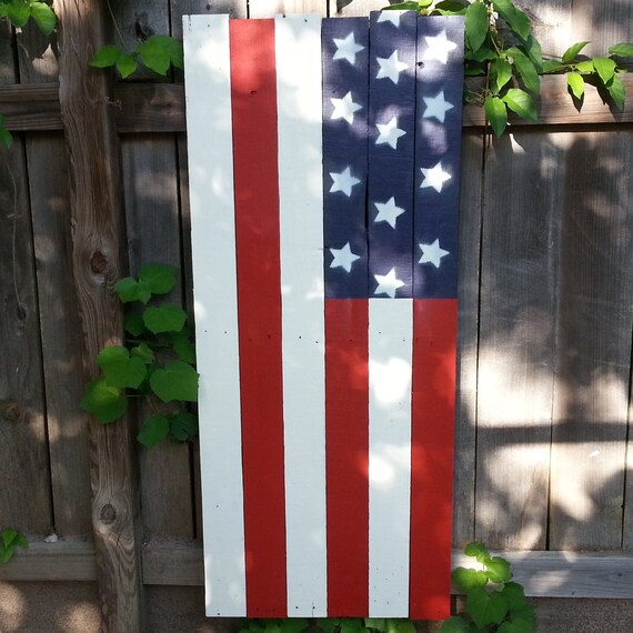 Items Similar To Rustic American Flag Wall Hanging From Pallet Reclaimed Wood On Etsy 5318