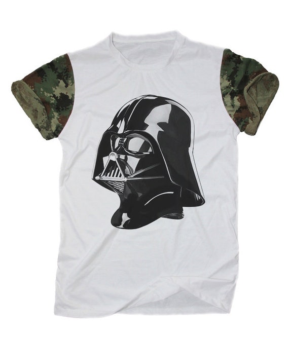 Star Wars Darth Vader Shirt White Camo Camouflage T-Shirt Size S M L