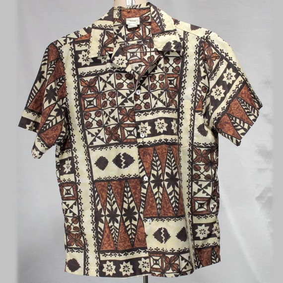 1950s Hawaiian shirt M-L men hawaiian shirt mens 50s