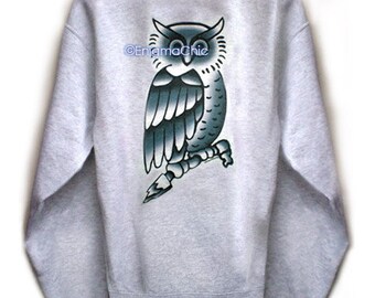 SALE BIEBER-Esque Owl TATTOO Sweatshirt by Enigma Chic */*