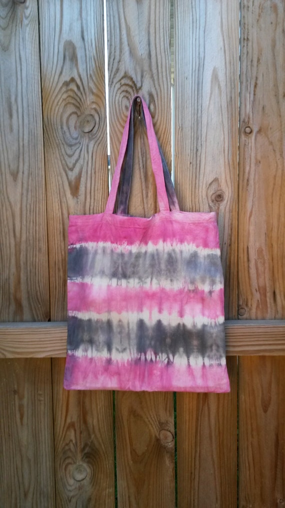 pink tie dye tote bag