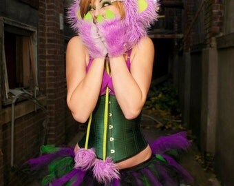 Adult tutu skirt mini micro witch streamer dance doller derby gogo halloween costume club wear - Medium- Ready to Ship - Sisters of the Moon