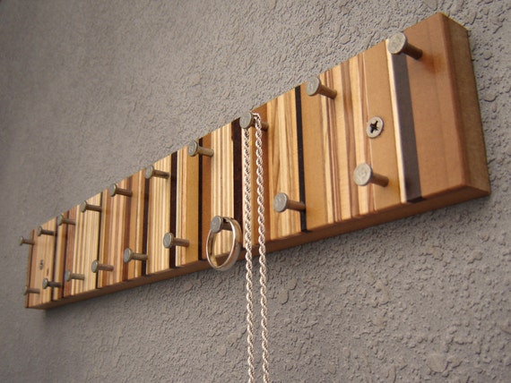 Hanging Wooden Jewelry Rack - Image Mag