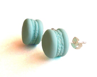 French Macaron Earrings, Macaroon Earrings, Kawaii Cookie Earrings, Macaron Jewelry, Polymer Clay Miniature Food Jewelry
