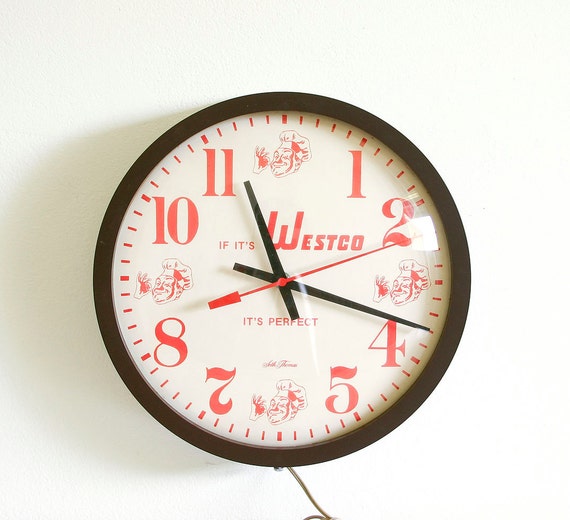 Items similar to Vintage Advertising Wall Clock / Kitchen Clock