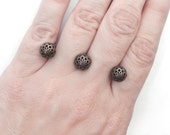 Three Seeds "Pierced Fingers" Ring (Steel/Bronze/Gold Finishes)