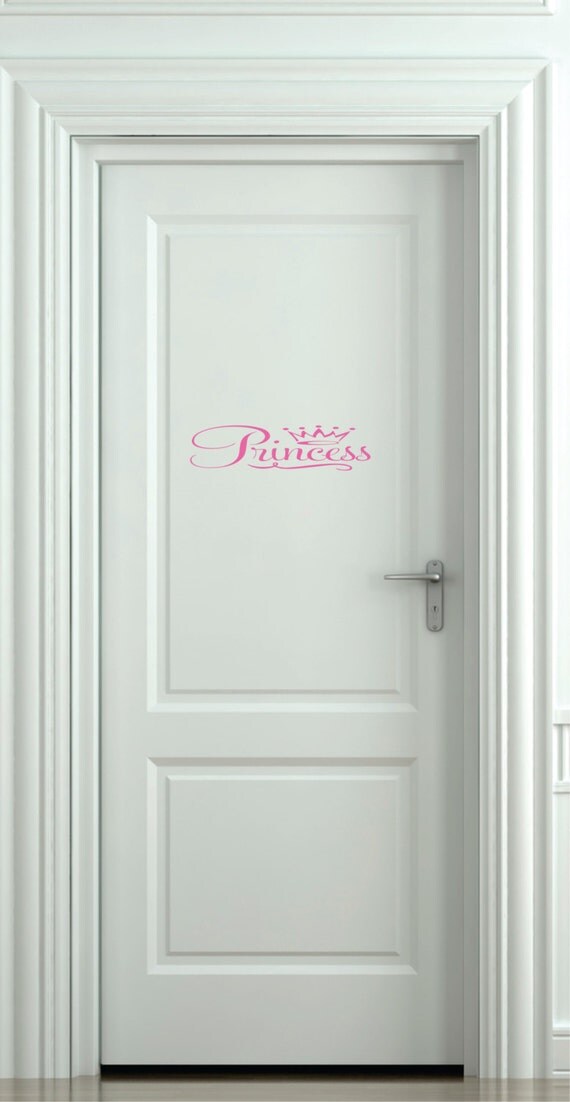 Girls Bedroom Door Decal Small Decal Princess Wall