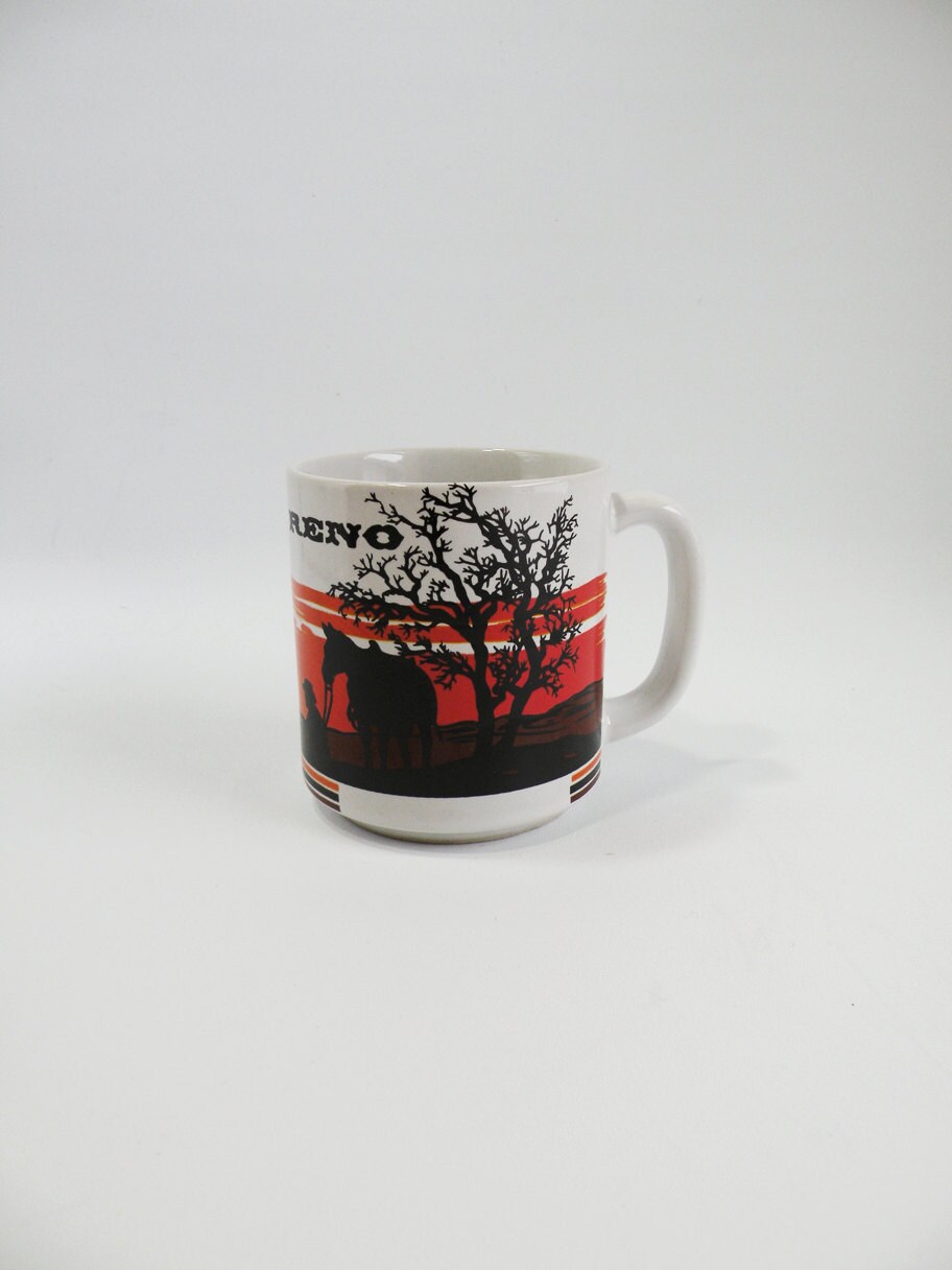 Reno Nevada Vintage Promotional Coffee Mug Sunset Colors Haute Juice