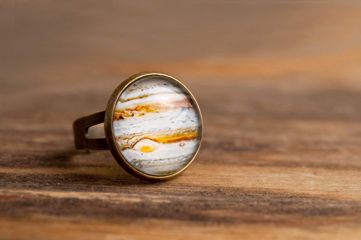 Jupiter ring adjustable ring statement ring antiqued