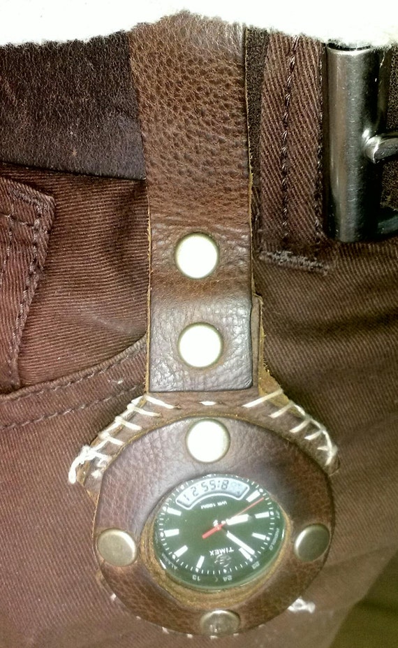Items similar to One of a kind hand crafted leather belt loop