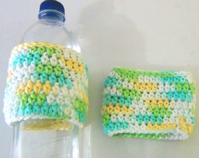 Cup Cozy - Bottle Cozy - Spring or Easter Colors - Set of 2