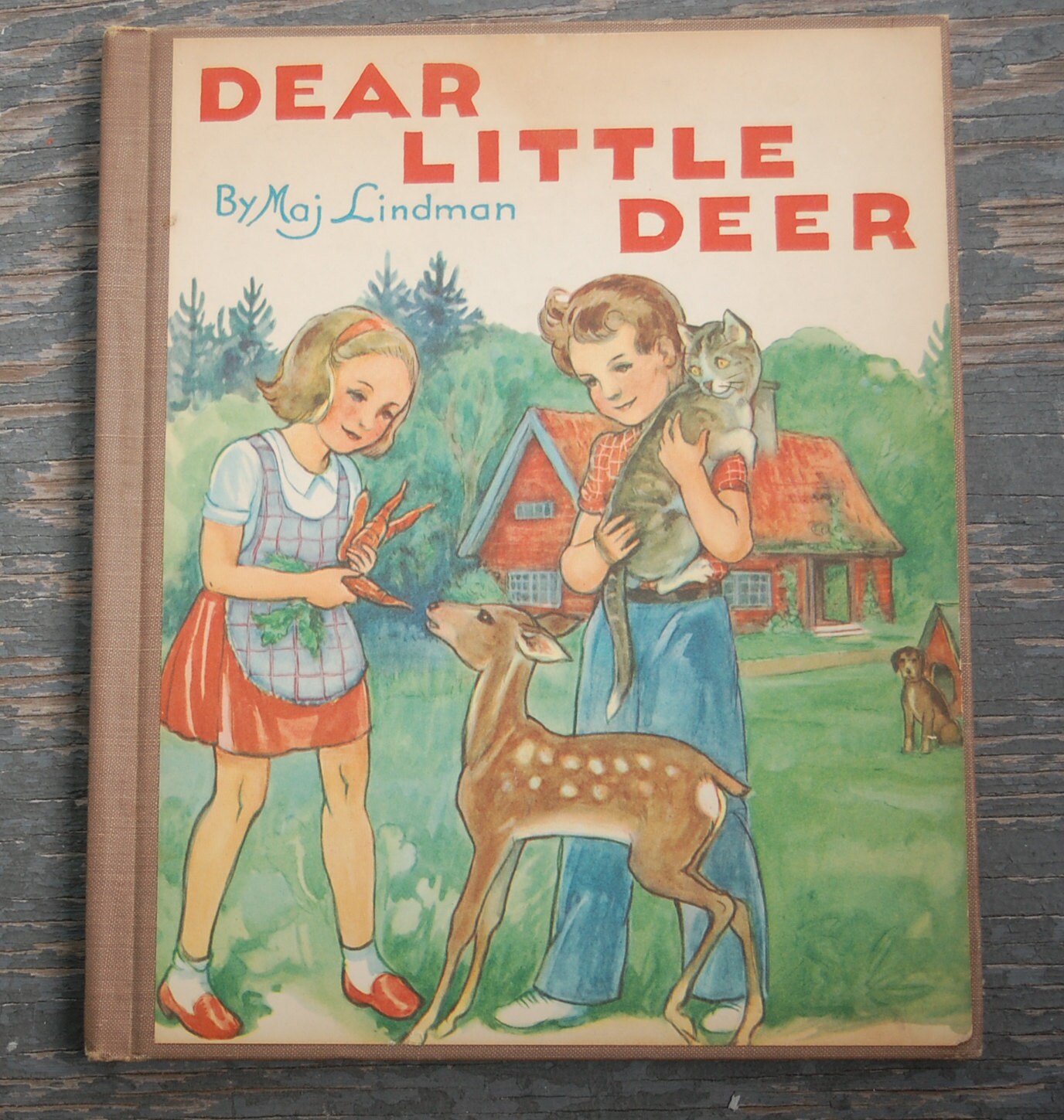 1953 DEAR LITTLE DEER Children's Book Maj Lindman Animals