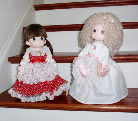 TWO 16 PRECIOUS MOMENTS Dolls 2 Sweetheart Series by GlassPalace