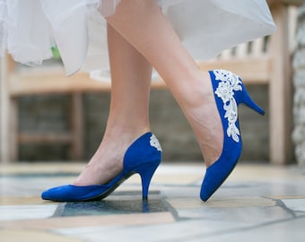 blue bridal shoes