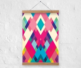 Diamonds, Abstract art, Art print - A4 size