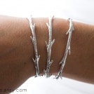 Sterling Silver Twig Cuff Bracelets | Stacking Bracelets| Nature Inspired Braclets