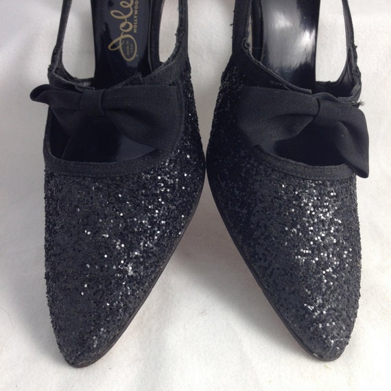 Cadre Photo London Royal Fashions - Chaussure à Paillettes - Noir 56x56 Cm - Verre - Neuf
